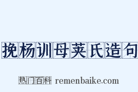 挽杨训母荚氏造句是什么意思的图片